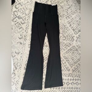 Offline by Aerie High Rise Short XS Black Flared Leggings NWT